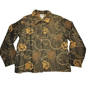 Vintage Tantrums Collection Tapestry Jacquard Jacket Womens Large Floral Boho